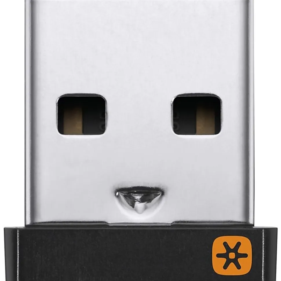 Logitech® USB Unifying Receiver, 5/8"H x 3/8"W x 1/4"D, Black, 910-005235