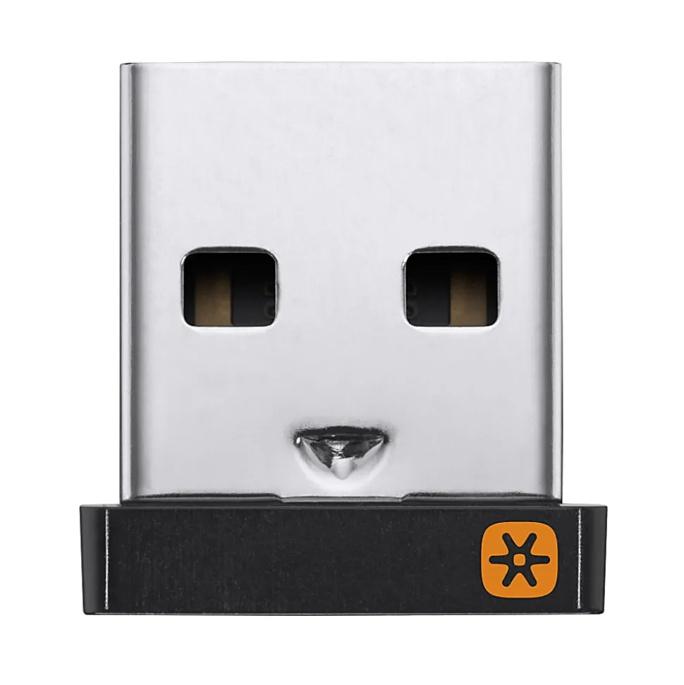 Logitech® USB Unifying Receiver, 5/8"H x 3/8"W x 1/4"D, Black, 910-005235