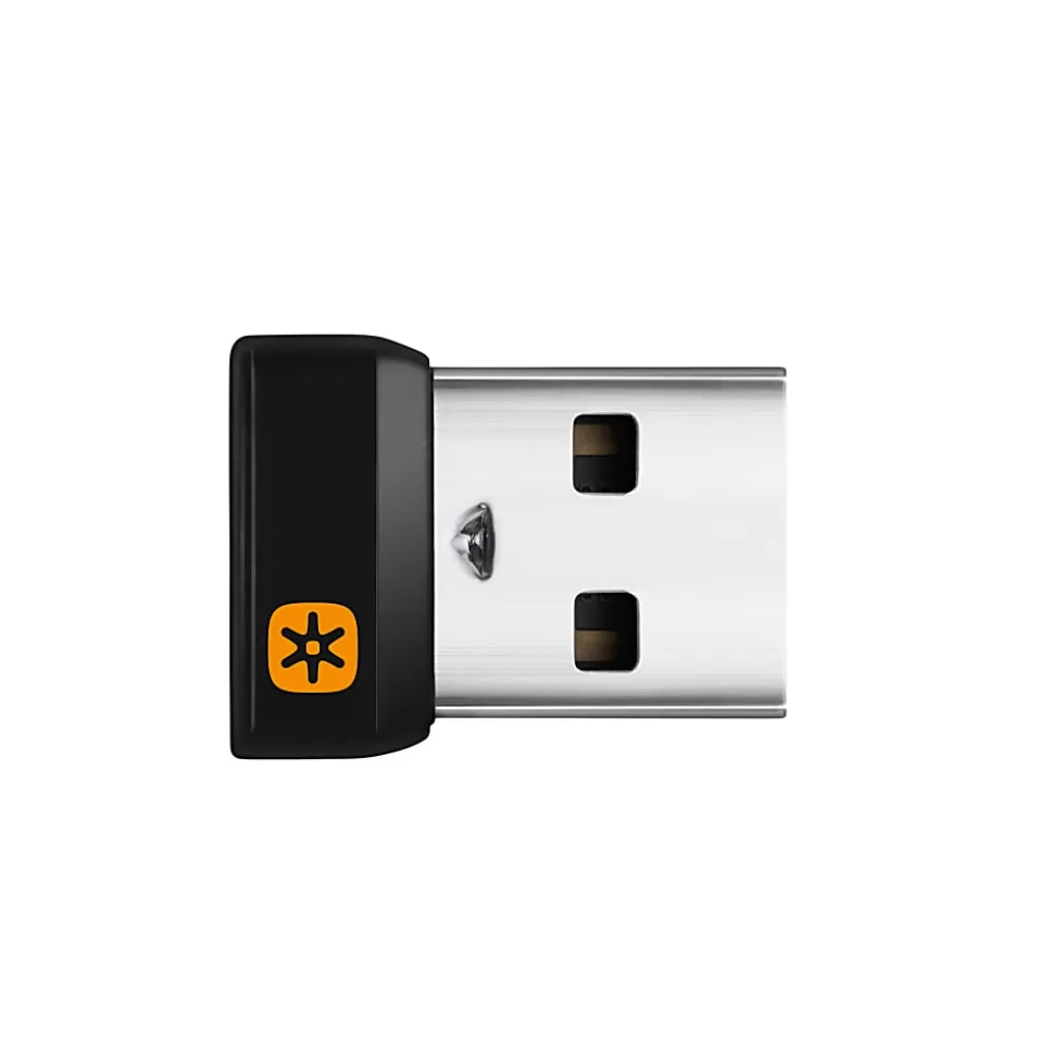 Logitech® USB Unifying Receiver, 5/8"H x 3/8"W x 1/4"D, Black, 910-005235