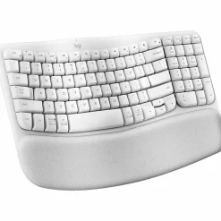 Logitech Wave Keys Keyboard - Wireless Connectivity - Bluetooth - 32.81 ft - USB Interface