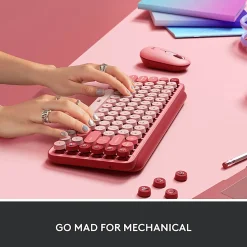Logitech Wireless Mechanical Keyboard with Customizable Emoji Keys - Wireless Connectivity - Bluetooth - 920010709