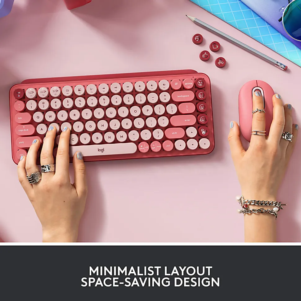 Logitech Wireless Mechanical Keyboard with Customizable Emoji Keys - Wireless Connectivity - Bluetooth - 920010709