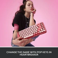 Logitech Wireless Mechanical Keyboard with Customizable Emoji Keys - Wireless Connectivity - Bluetooth - 920010709