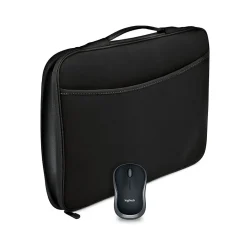 Logitech® Wireless Mouse With 16" Laptop Sleeve, Black