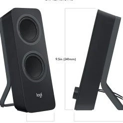 Logitech® Z207 Bluetooth® Computer Speakers, Black, Pack Of 2