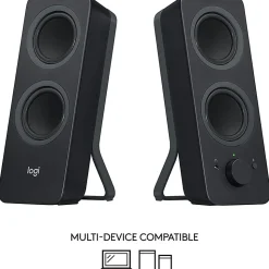 Logitech® Z207 Bluetooth® Computer Speakers, Black, Pack Of 2