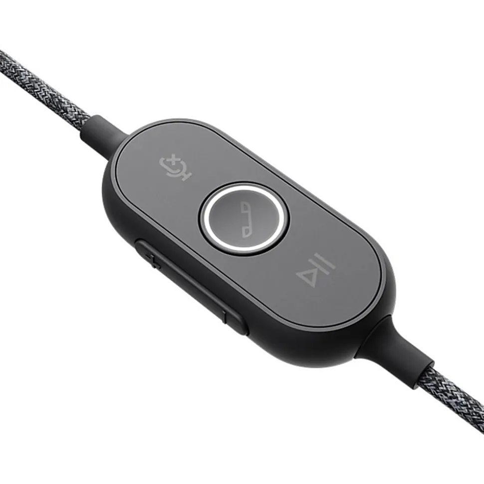 Logitech Zone Headset - Stereo - USB Type C - Wired - 32 Ohm - 20 Hz to 16 kHz - Over-the-head - Binaural - 981000876