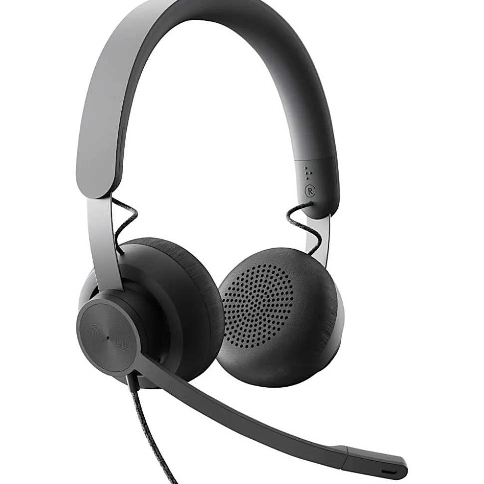 Logitech Zone Headset - Stereo - USB Type C - Wired - 32 Ohm - 20 Hz to 16 kHz - Over-the-head - Binaural - 981000876