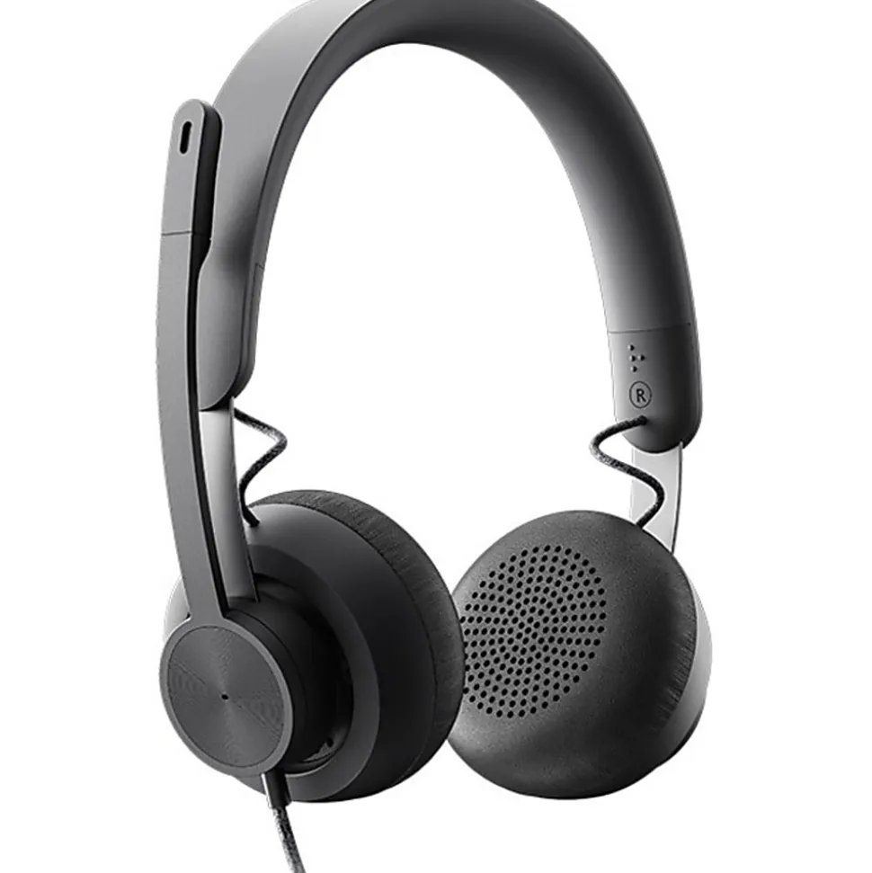 Logitech Zone Headset - Stereo - USB Type C - Wired - 32 Ohm - 20 Hz to 16 kHz - Over-the-head - Binaural - 981000876