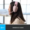 Logitech Zone Vibe 100 Wireless Over Ear Headphones, Noise Canceling Microphone - Rose - 981-001258