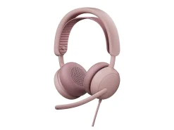 Logitech Zone Wired 2, Noise-Canceling Headset With Adaptive Hybrid ANC, Rose