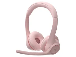 Logitech Zone 300 Wireless Bluetooth Headset With Noise-Canceling Microphone, Compatible with Windows, Mac, Chrome, Linux, iOS, iPadOS, Android – Rose