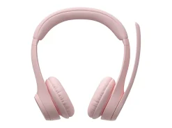 Logitech Zone 300 Wireless Bluetooth Headset With Noise-Canceling Microphone, Compatible with Windows, Mac, Chrome, Linux, iOS, iPadOS, Android – Rose