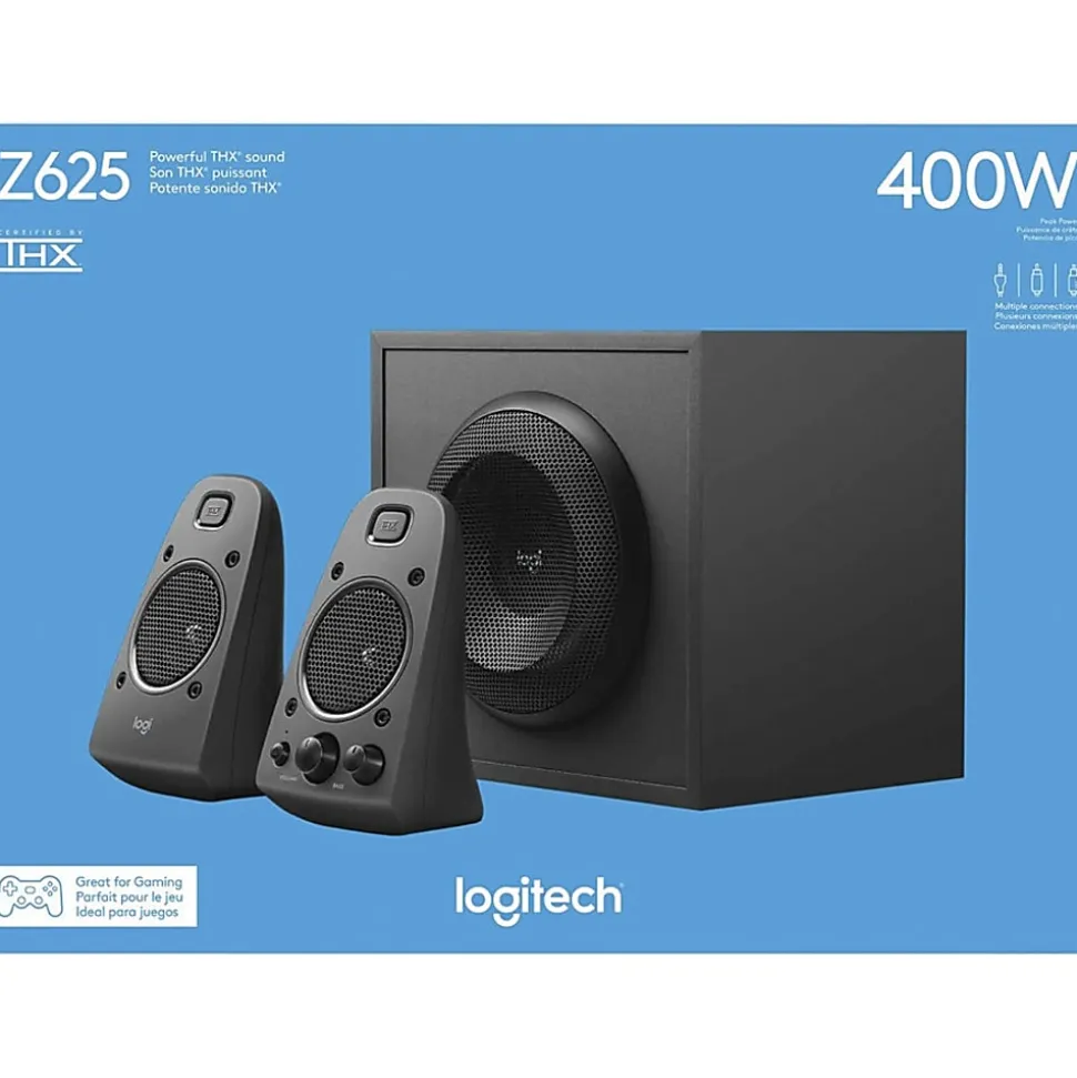 Logitech Z625 2.1 Speaker System - 200 W RMS - Black - THX - 1