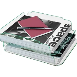 Lorell® Acrylic Stacking Letter Trays, For * 1/2