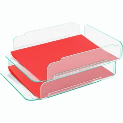 Lorell® Acrylic Stacking Letter Trays, For * 1/2