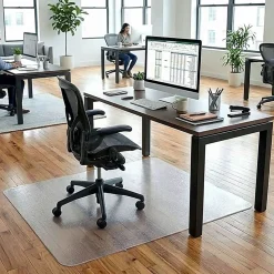Lorell® Big and Tall Polycarbonate Hard Floor Chair Mat, 45" x 53"