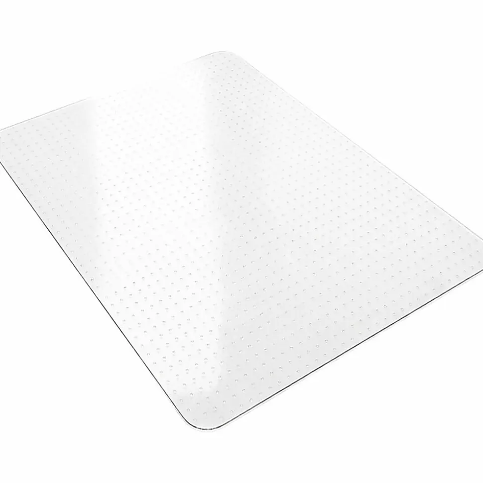Lorell® Big and Tall Polycarbonate Low Pile Studded Chair Mat, 46" x 60"