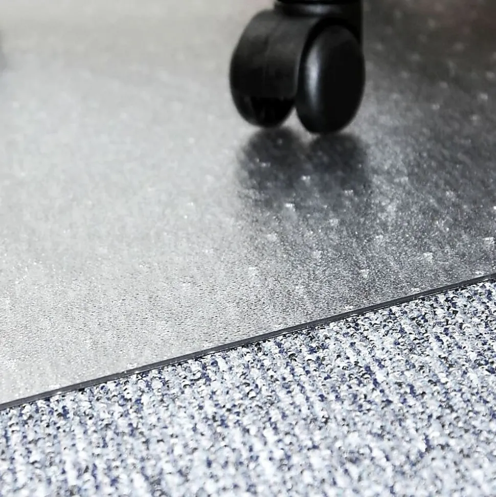 Lorell® Big and Tall Polycarbonate Low Pile Studded Chair Mat, 46" x 60"