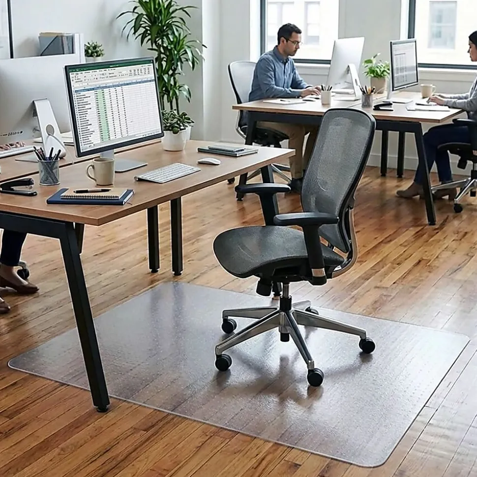 Lorell® Big and Tall Polycarbonate Hard Floor Chair Mat, 36" x 48"