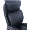 Lorell® Big & Tall Bonded Leather Executive Chair With Flexible Air Technology, T Arms, Black/Silver