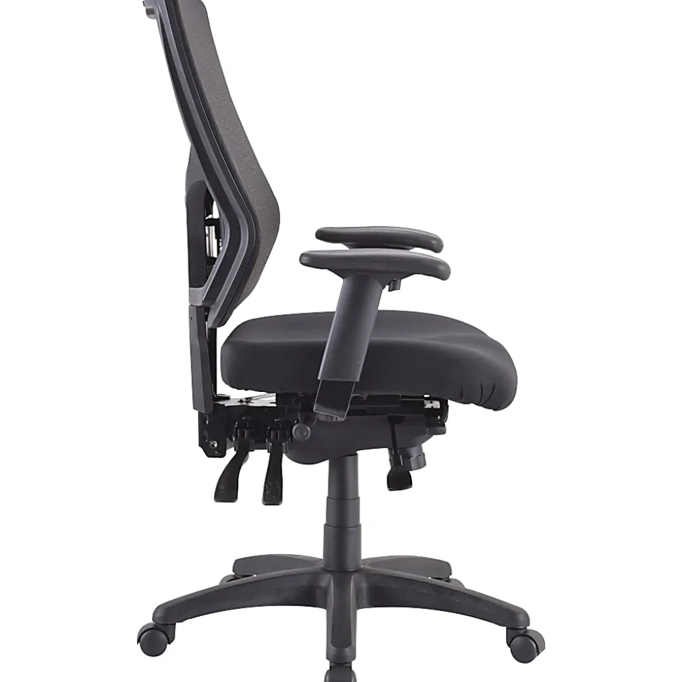 Lorell® Conjure Executive High-Back Ergonomic Mesh Chair, Black