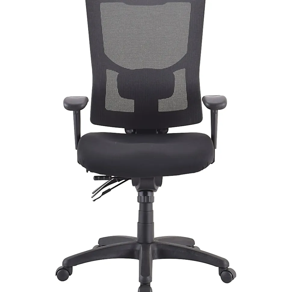 Lorell® Conjure Executive High-Back Ergonomic Mesh Chair, Black