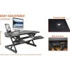 Lorell™ Corner Desk Riser, 45-13/16" x 23-1/4", Black