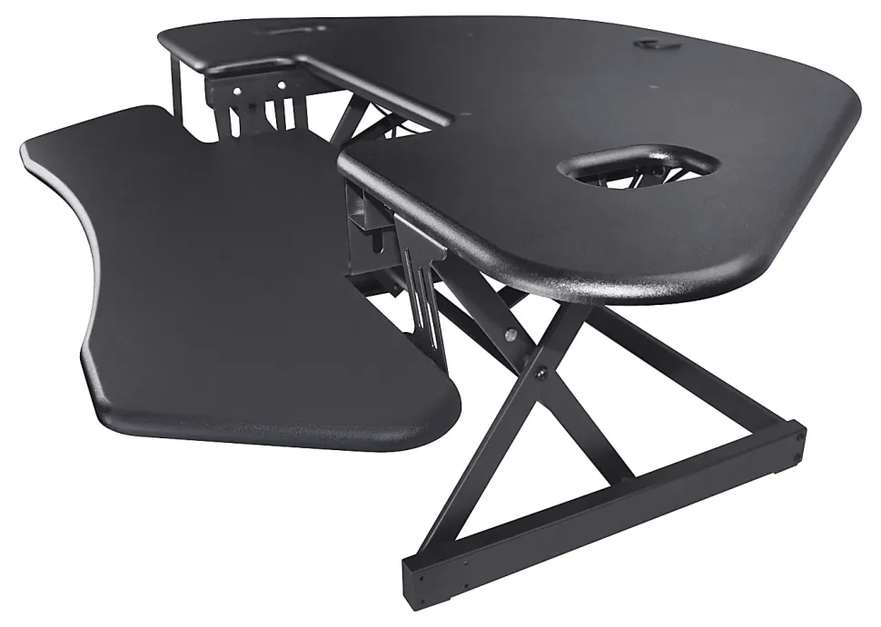 Lorell™ Corner Desk Riser, 45-13/16" x 23-1/4", Black