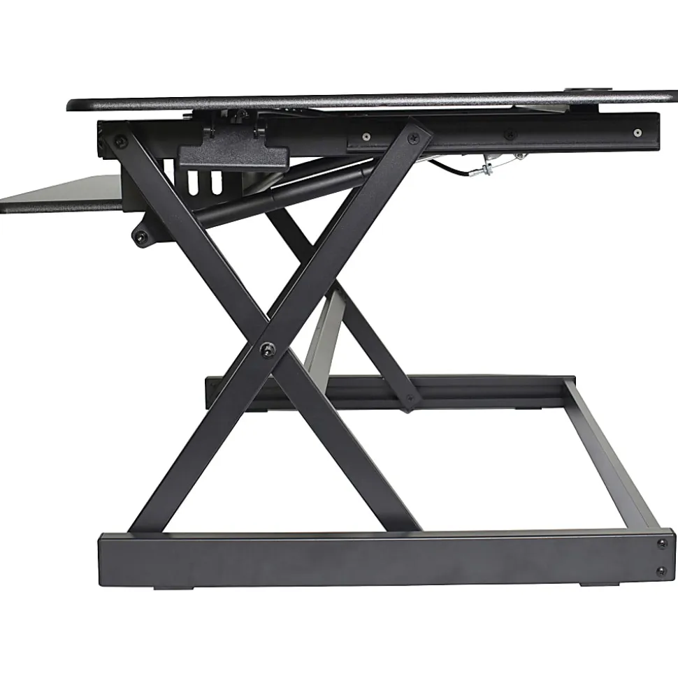 Lorell™ Deluxe Sit-To-Stand Desk Riser,16-1/2"H x 38"W x 28"D, Black