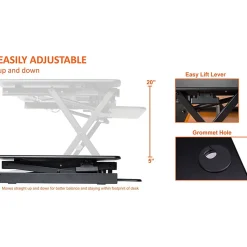 Lorell™ Deluxe Sit-To-Stand Desk Riser,16-1/2