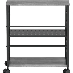 Lorell Deskside Mobile Machine Stand - 200 lb Load Capacity - 26.50"x23.60"x 19.60" Depth - Desk - Powder Coated - 60263