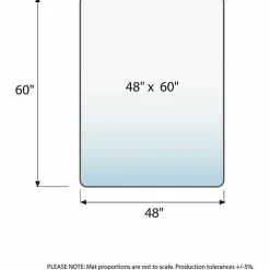 Lorell® Economy Studded Chair Mat, 46