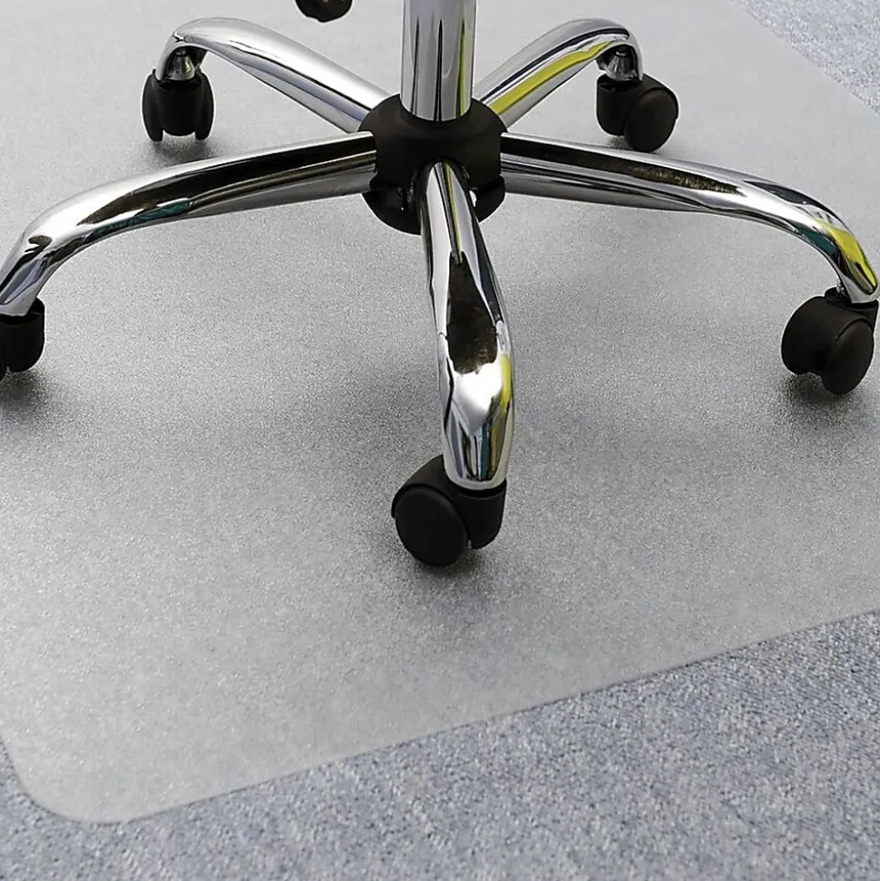 Lorell® Economy Studded Chair Mat, 46" x 60"