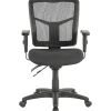 Lorell® Ergomesh Mesh/Fabric Mid Back Chair, Black