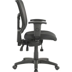 Lorell® Ergomesh Mesh/Fabric Mid Back Chair, Black