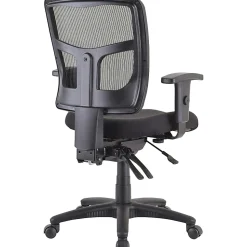 Lorell® Ergomesh Mesh/Fabric Mid Back Chair, Black