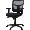 Lorell® Ergonomic Mesh/Fabric Mid-Back Chair, Swivel Tilt, Black