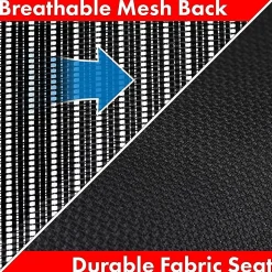 Lorell® Ergonomic Mesh/Fabric Mid-Back Chair, Swivel Tilt, Black