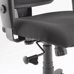 Lorell® Ergonomic Mesh/Fabric Mid-Back Chair, Swivel Tilt, Black