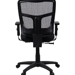 Lorell® Ergonomic Mesh/Fabric Mid-Back Chair, Swivel Tilt, Black
