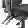 Lorell® Ergonomic Mesh/Fabric Mid-Back Managerial Swivel Chair, Black