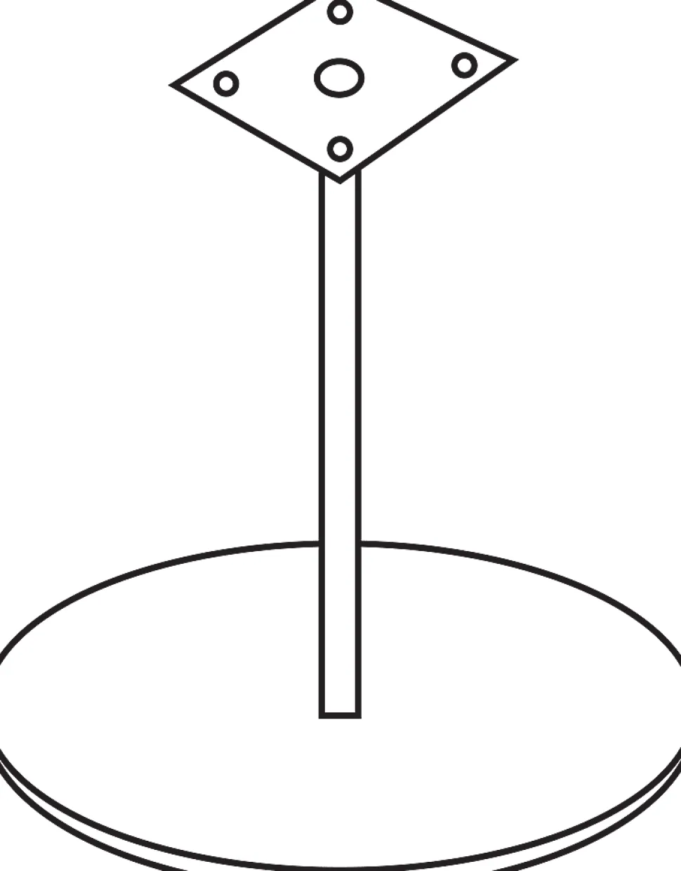 Lorell® Essentials Conference Table Base, Black