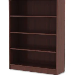 LorellĀ® Essentials 48"H 4-Shelf Bookcase, Mahogany