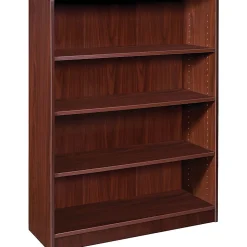 Lorell® Essentials 48"H 4-Shelf Bookcase, Mahogany
