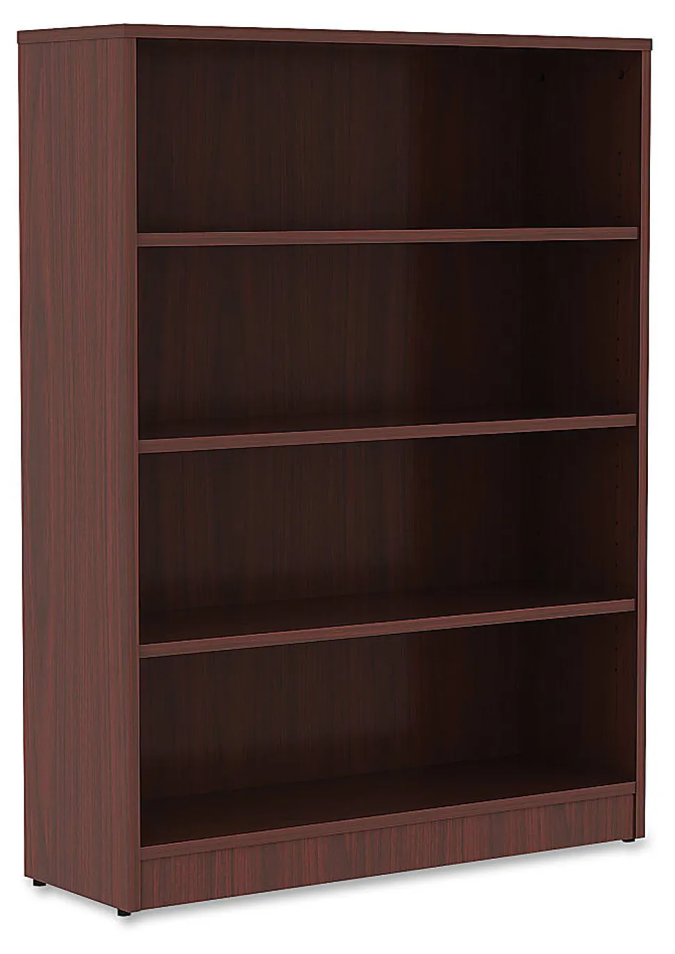 Lorell® Essentials 48"H 4-Shelf Bookcase, Mahogany