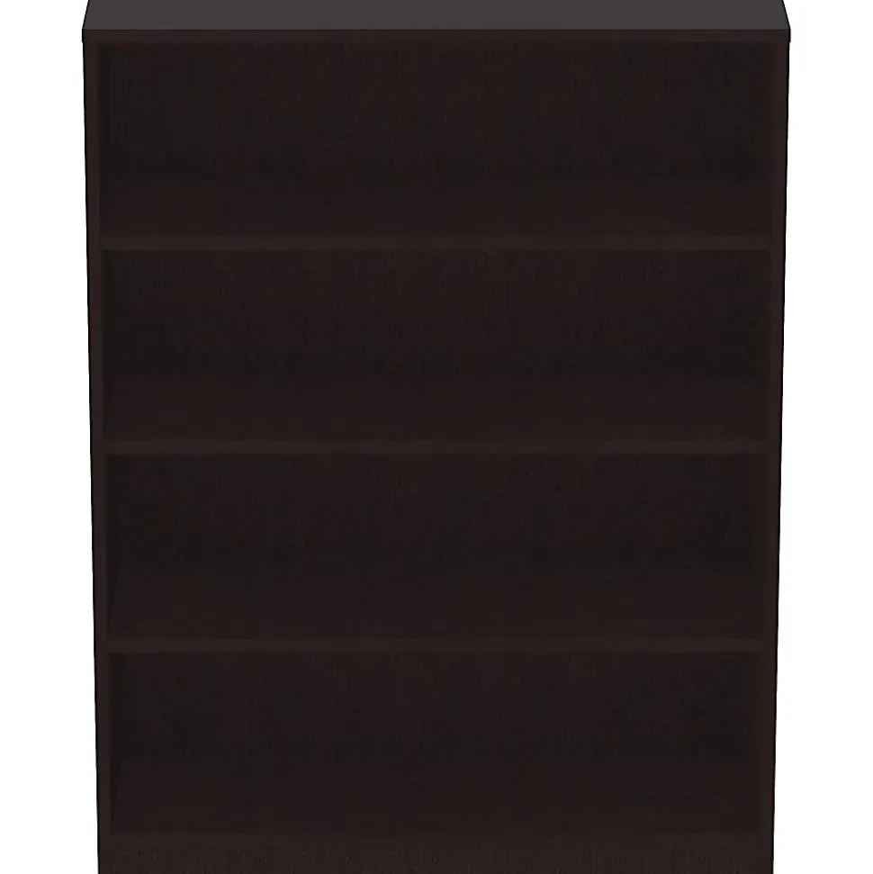 Lorell® Essentials 48"H 4-Shelf Bookshelf, Espresso