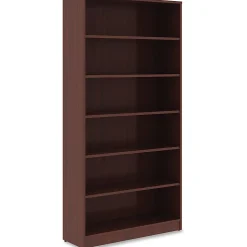 Lorell® Essentials 72"H 6-Shelf Bookcase, Mahogany