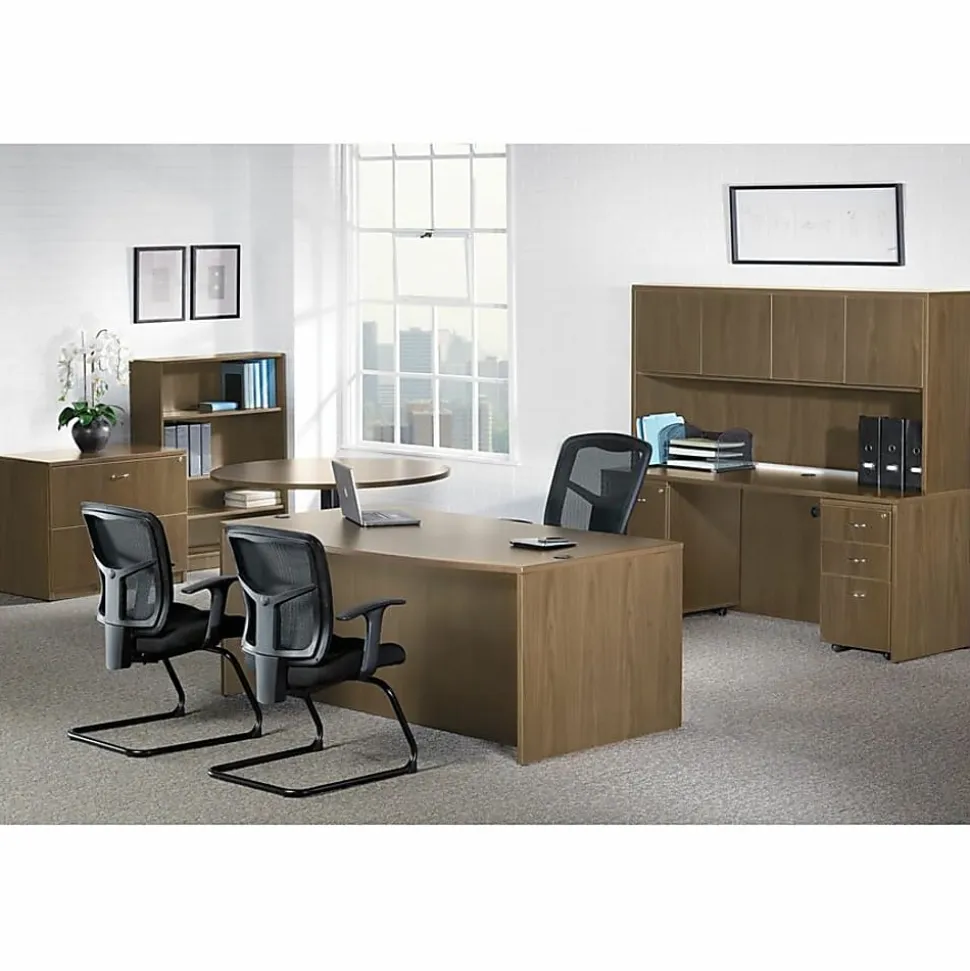 Lorell® Essentials Laminate Oval Conference Table, 29-1/2”H x 72”W x 36”D, Walnut