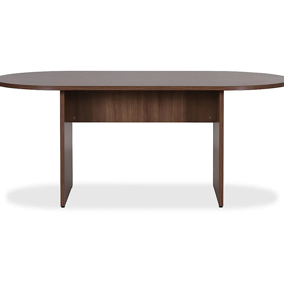 Lorell® Essentials Laminate Oval Conference Table, 29-1/2”H x 72”W x 36”D, Walnut